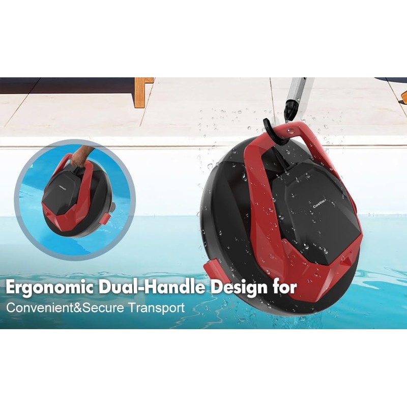 Cordless Robotic Pool Cleaner for Flat Bottom Pools - 90Min