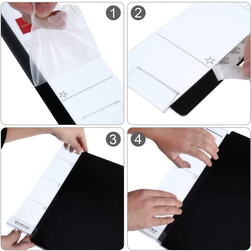 Memo and Notes Board, Pack of 2 Acrylic Transparent Sticky