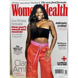 UK Women's Health Magazine Clara Amfo, Trinny Woodall, Fitness, Beauty, Dec 2024