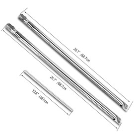 Hisencn 7507 7535 27 Inch Grill Burner, 21.5 Inch Flavorizer Bars for Weber Spirit 200 Series, Weber E-200, E-210, S-200, S-210, Genesis Silver A, Spirit 500 (with Side Control), Spirit E210 Parts