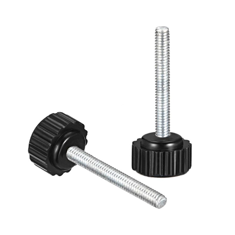 sourcing map Knurled Clamp Knob Handle Thumb Screw on Type
