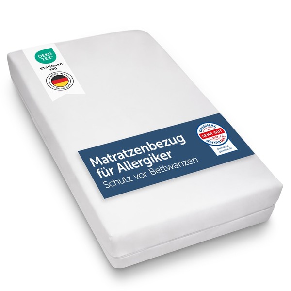 Blumtal® Allergiker Matratzenbezug 90 x200 cm für Matratzen bis 30