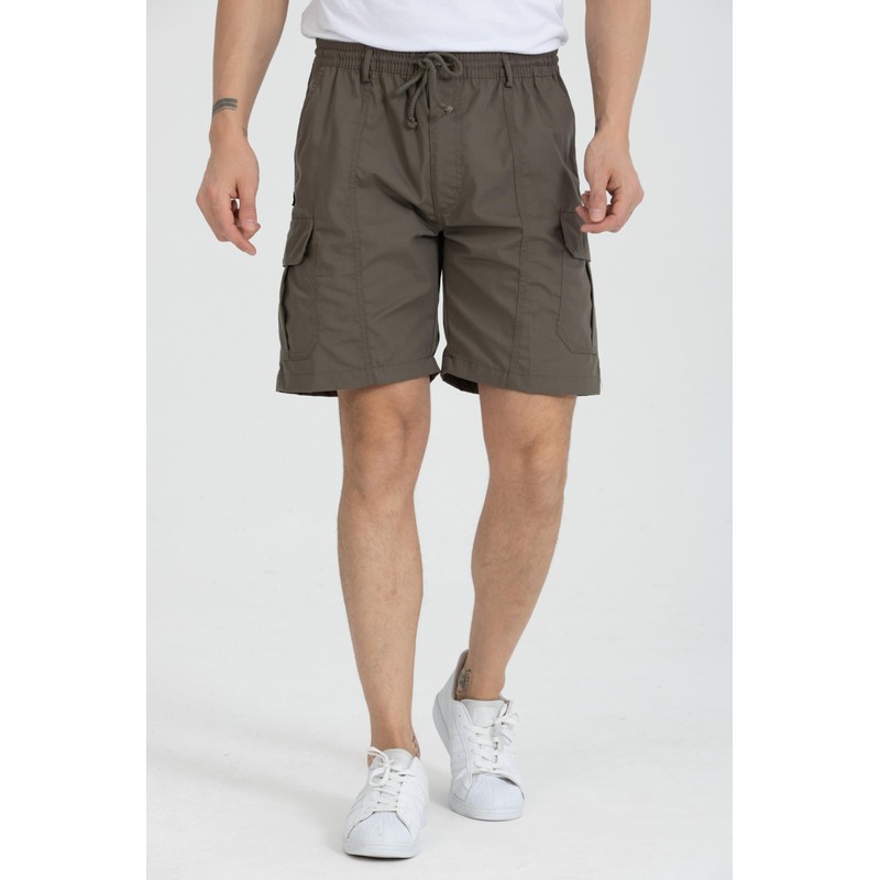 Kendindza Men's Cargo Shorts with Pockets, Zip and Drawstring -