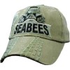 Eagle Crest U.S. Navy Seabees Bulldozer Hat - USN Washed OD Green Baseball Cap
