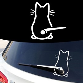 Car Styling Sticker Cat Sticker Vinyl Sticker Decoration Film Sticker DIY Car Tuning Parts White