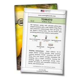 Sow Right Seeds - Yellow Pear Tomato Seed for Planting - Non-GMO Heirloom Packet with Instructions to Plant a Home Vegetable Garden - Great Gardening Gift (1)