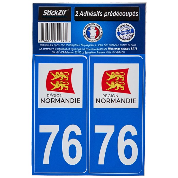 STICKZIF SR76 Department 76 Plate Stickers, Set of 2