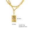 TEAMER Double Layer Necklace Vintage Tarot Jewelry Good Luck Amulet