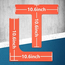 Eco Walker Court Lines Marker Kit Throw Down Markers Create Your Own Mini Pickleball Tennis Court (Red T L Shape)