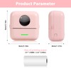 GuKKK Mini Printer, Mobile Photo Printer, Portable Mini Photo Printer,