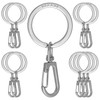 PAKADI Pack of 10 Carabiner Hooks with Key Ring in