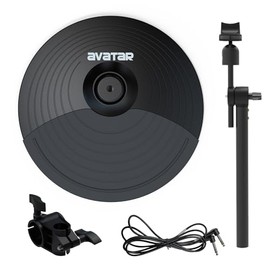 HXW 10" Dual-zone Cymbal With Choke Universal Expansion Cymbal Bundle for Electronic Drum Set