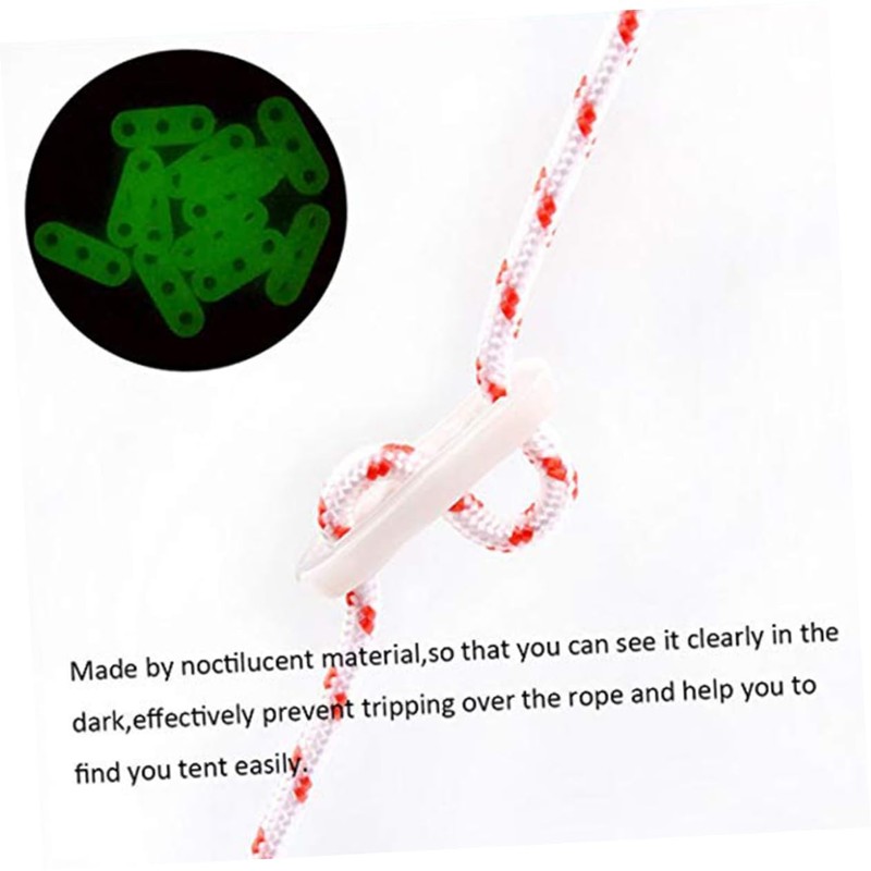 KOMBIUDA Camping Tent Cord Rope Fastener Pcs Tent Ropes Adjuster