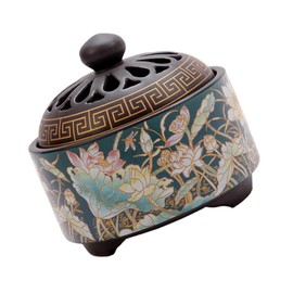 ORFOFE Cute Incense Holder Box Delicate Traverine Ceramic Incense Burner for Home Decor