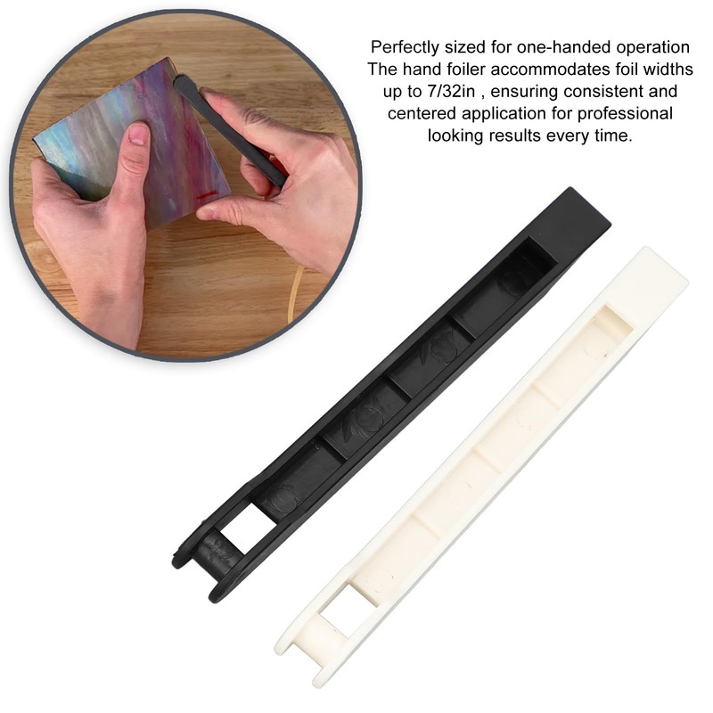 Stained Glass Foiling Tool Kit, Hand Foiler 7/32in, 2pcs Copper