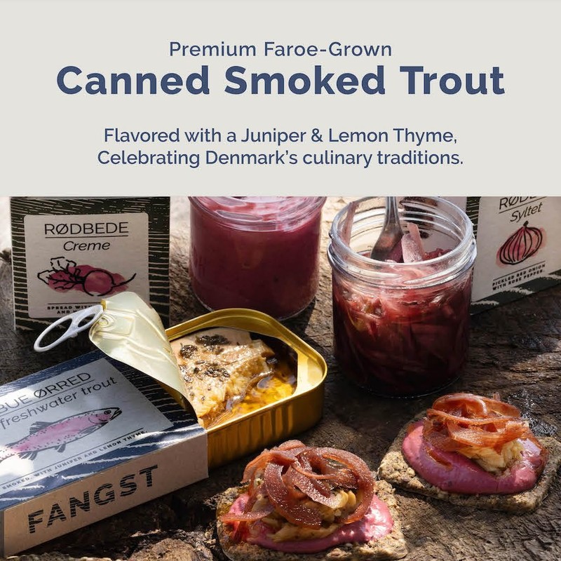 Fangst Regnbue Orred | Tinned Smoked Freshwater Trout with Juniper