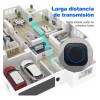 Timbre Inalámbrico Impermeable Con Luz Led 1 Transmiso 1 Rec