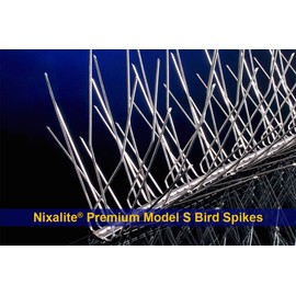 Nixalite Stainless Steel Bird Spikes Premium Model S (8ft, 4-2ft Strips)