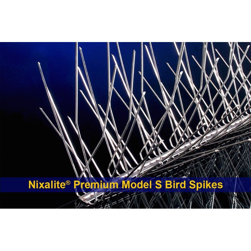 Nixalite Stainless Steel Bird Spikes Premium Model S (8ft, 4-2ft