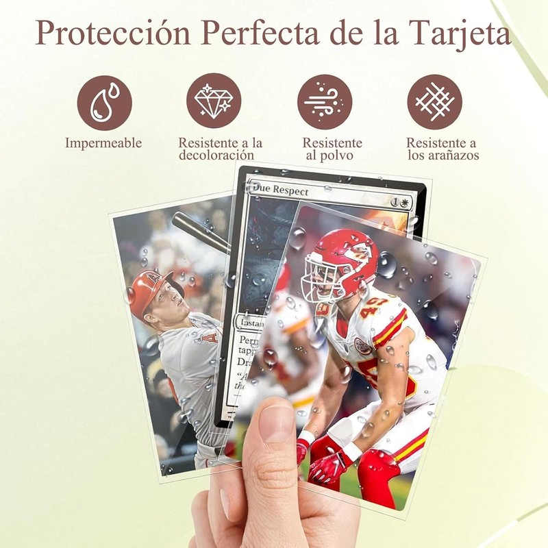 600PCS Fundas para Tarjetas, Protectores de Tarjetas Coleccionables, Protectores Transparentes