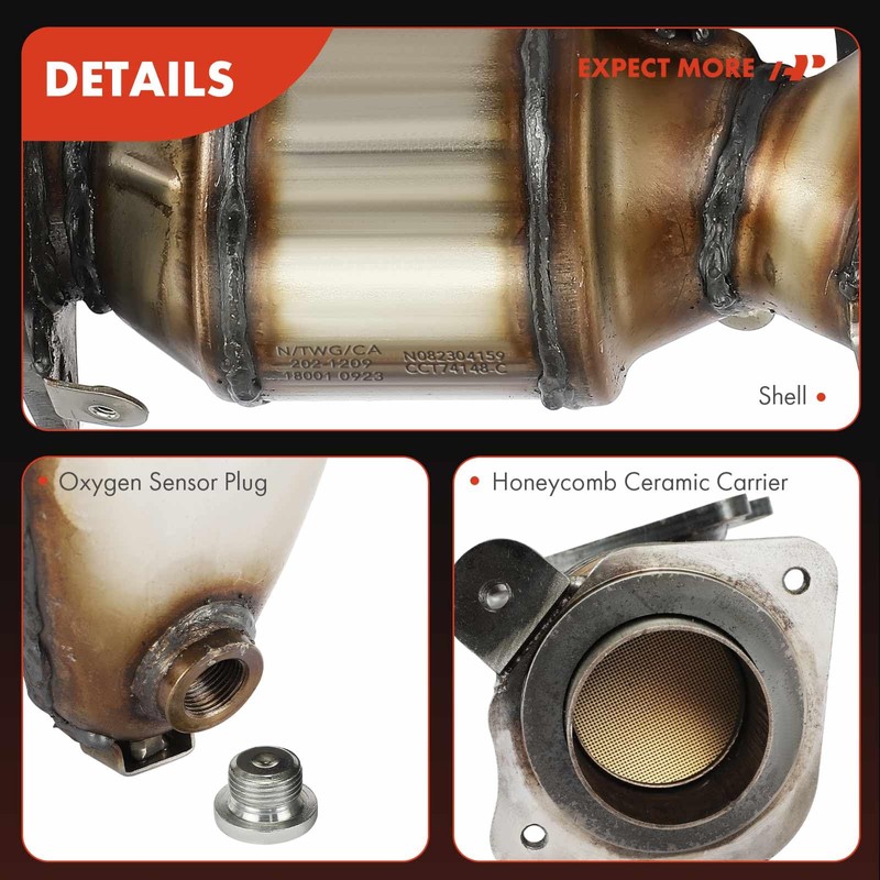 A-Premium Catalytic Converter Kit Direct-Fit Compatible with Honda CR-V CRV