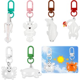 [MITUKE] Color Changing Keychain Funny Keychain Bag Pendant Purse Anti-lost Party Gift Keychain Random Color