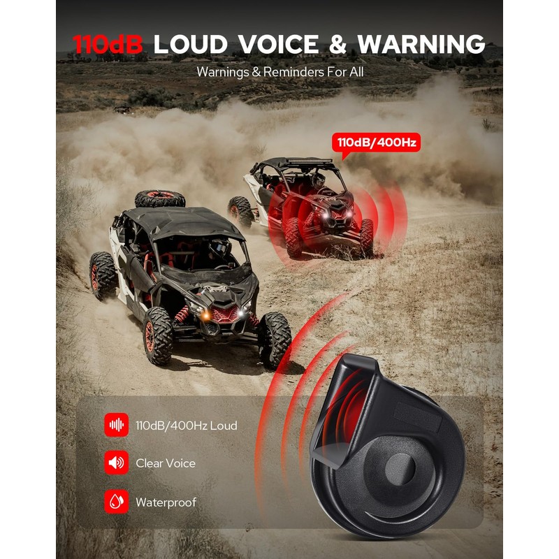 Benlari UTV Turn Signal Kit with Horn, ATV Turn Signal