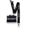 Security Lanyard with Printed Security Card, Double Black ID Card