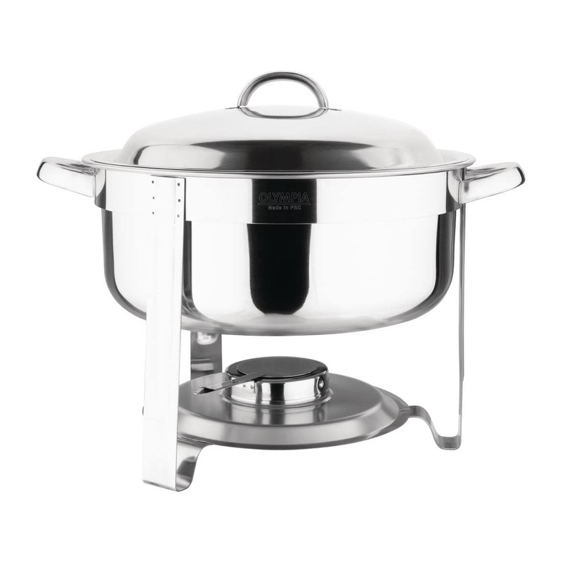 Olympia Stainless Steel Chafing Fuel Holder with Damper, Compatible with