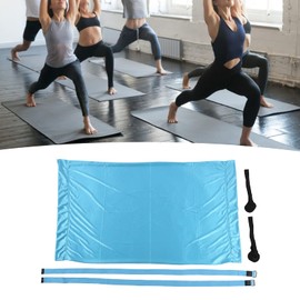 Natudeco Aerial Yoga Hammock Yoga Training Swing Set Yoga Sling Inversion Tool Aerial Flying Dance Swing Handstand Split Leg Elastic Straps for Gym Home Fitness Pilates Flexibility(Blue)