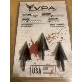 VANTAGE POINT ARCHERY VPA Broadhead 3 Bladed Solid head 125grs 3 pack