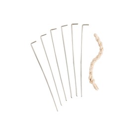 HIC Kitchen Roasting Holiday Turkey Lacer Kit, Cotton Butcher’s Twine, Reusable Stainless Steel Pins, For Trussing Rolled Or Stuffed Poultry And Meat