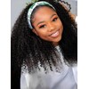 V SHOW Glueless Curly Headband Wig Human Hair 180% Density