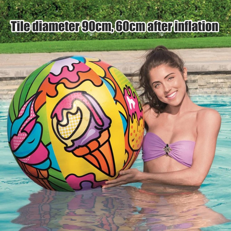 Swimming Pool Ball Colorful Graffiti Inflatable Large Beach Ball Beach