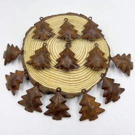 Generic 20pcs, Rusty Metal Bells Christmas Tree Bell Decorations Metal Sleigh Bells DIY Bags Wedding Wreaths Jewelry Fireplace Ornaments Front Door Window Rusty Jingle Bells, Farmhouse Rustic Decor