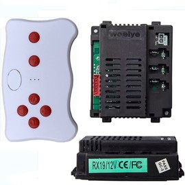 RX19 12V CE FC Children Ride On Toy Car 12V 2.4G Bluetooth Remote Control and Receiver Kit Remote Controller Control Box Accessories for Children Electric Ride Toys Car Replace Ment Parts