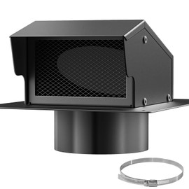 8 Inch Removable Roof Vents, Roof Vents for Houses, Carbon Steel Roof Exhaust Vent with Damper, Diameter Collar Removable Vent for Attic for Ventilation System