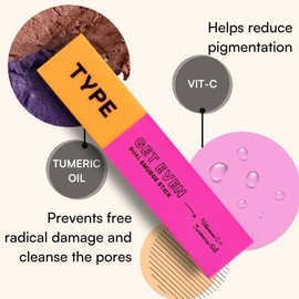 Type Beauty Get Even Dual Smudge Stick: The Ultimate 2-in-1 Makeup Stick for Dark Spots & Dullness | Highlight+ Blush (Copper/plum)