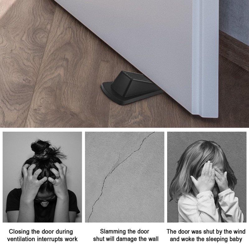 Beieverluck 24 Pack Door Stoppers for Bottom of Door Rubber