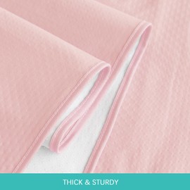 Splat Mat Under High Chair, 2 Pack for Eating Mess, Waterproof Baby Splat Mat, Anti-Slip High Chair Mat for Mealtime and Playtime, Reusable & Portable Splash Mat for Under High Chair, 42" × 46", Pink