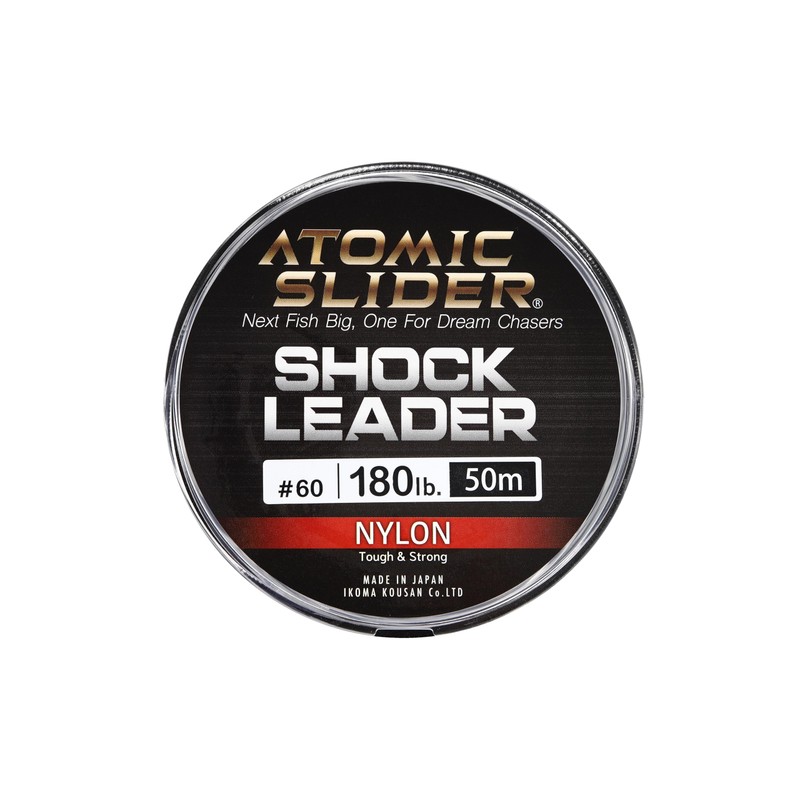 Atomic Slider Nylon Shock Leader (50lb, 50m)