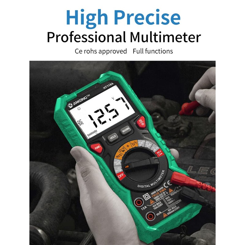 ANKONG TRMS Digital Multimeter - Fast Accurate Voltage Current Resistance