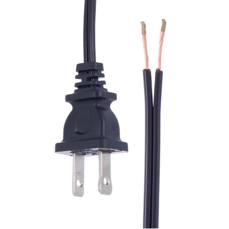 B&P Lamp® 8 Foot Black Cord Set with Inline Rotary
