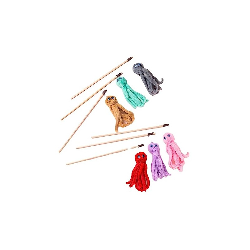 hokojix Lovely Cat Toy Funny Simulation Fish Furry Octopus Funny
