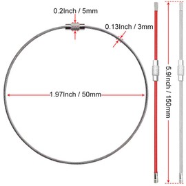 9 Pack Stainless Steel Loops 2mm Coated Wire Keychain Cable Large Keyrings 6 inch Key Chain for Luggage Tags, Key Tags, Keyrings, Kitchen Utensils, Duster-Assorted Colors