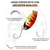 Pack of 45 High Quality Trout Bait Spoon Bait Sets,