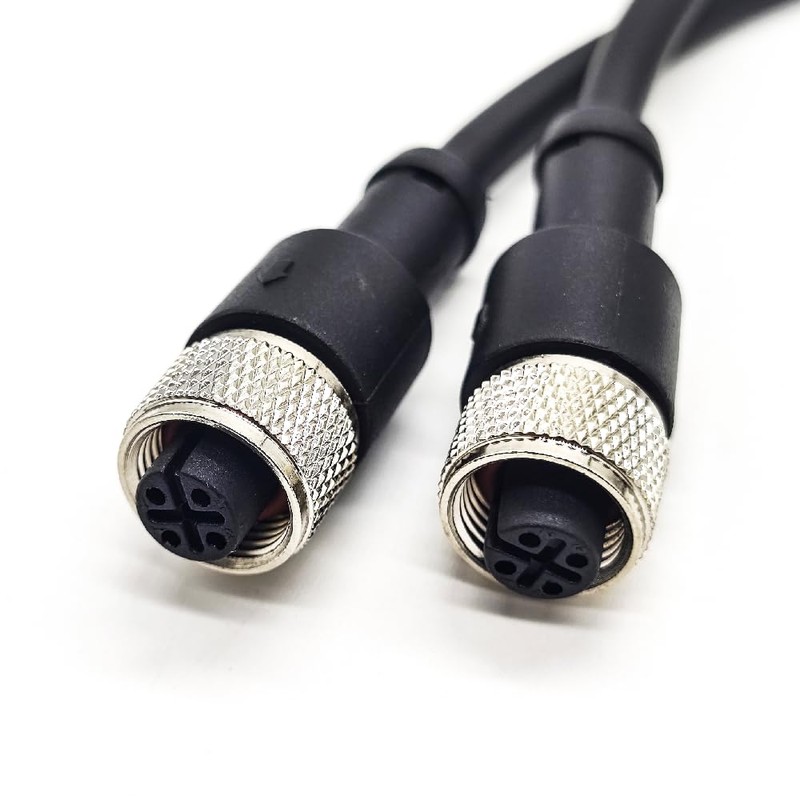 Elecbee M12 Connector 5 Pin A-Code Female to Female Double