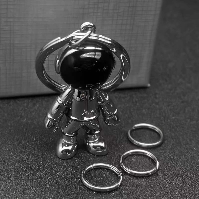 Cirsaeur 2 Piece Key Chain, Astronaut Key Ring, Metal Fittings,