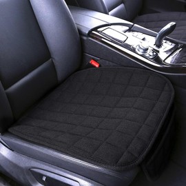Suninbox Linen Seat Cover for Car,Bottom Seat Covers for Trucks,Car Seat Pad,Seat Cushion Breathable Ventilated Front Seat Only[Black]