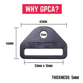 GPCA - Tie Down Metal D-Plates/D-Buckles, Easy-to-Install Truck Tie Downs, Compatible with Cargo Cover Mounts, Heavy-Duty Jeep Wrangler Accessories for 4xe, JL, JT, JK, TJ and More, 3mm, 6 Packs
